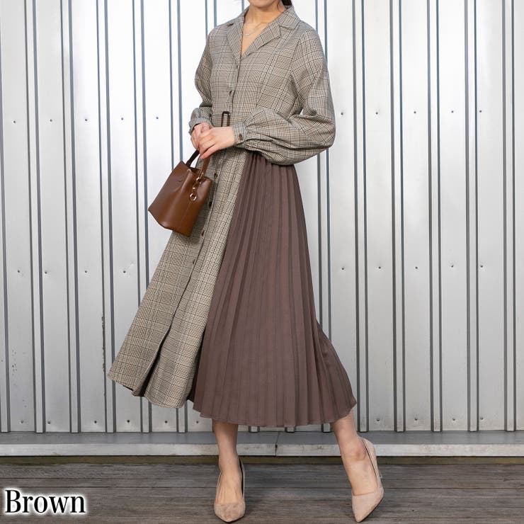 チェックサイドプリーツワンピース 品番 Ppnw Pumpkin Port パンプキンポート のレディースファッション通販 Shoplist ショップリスト