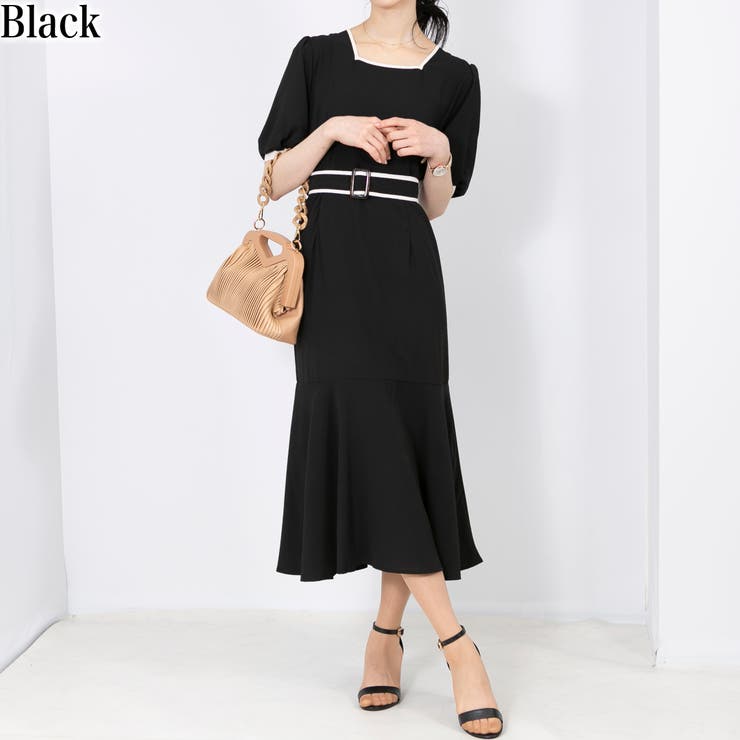 配色パイピング マーメイドライン ワンピース 品番 Ppnw Pumpkin Port パンプキンポート のレディースファッション通販 Shoplist ショップリスト