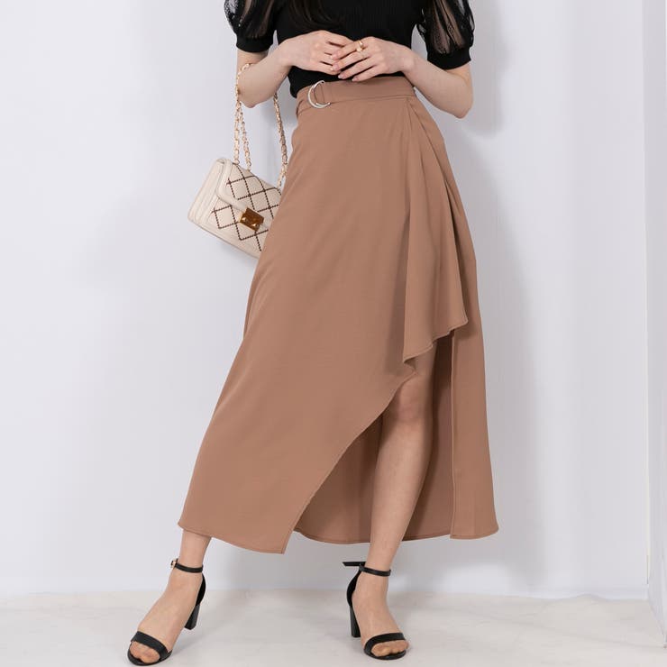 ラッフルレイヤード インパン付き スカート[品番：PPNW0003161