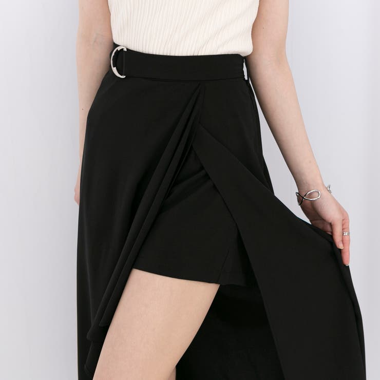 ラッフルレイヤード インパン付き スカート[品番：PPNW0003161