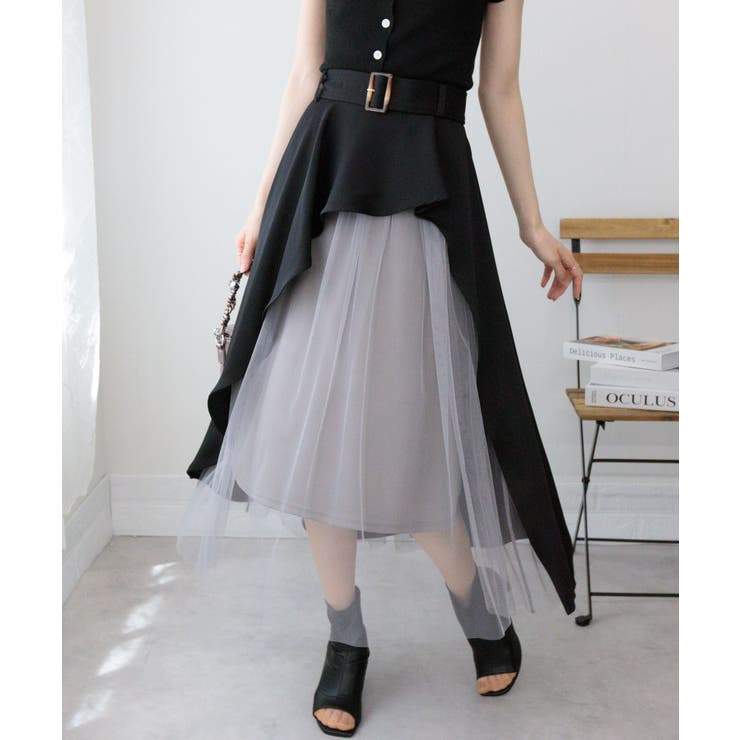 チュール使い アシンメトリー スカート | Pumpkin  Port | 詳細画像35 