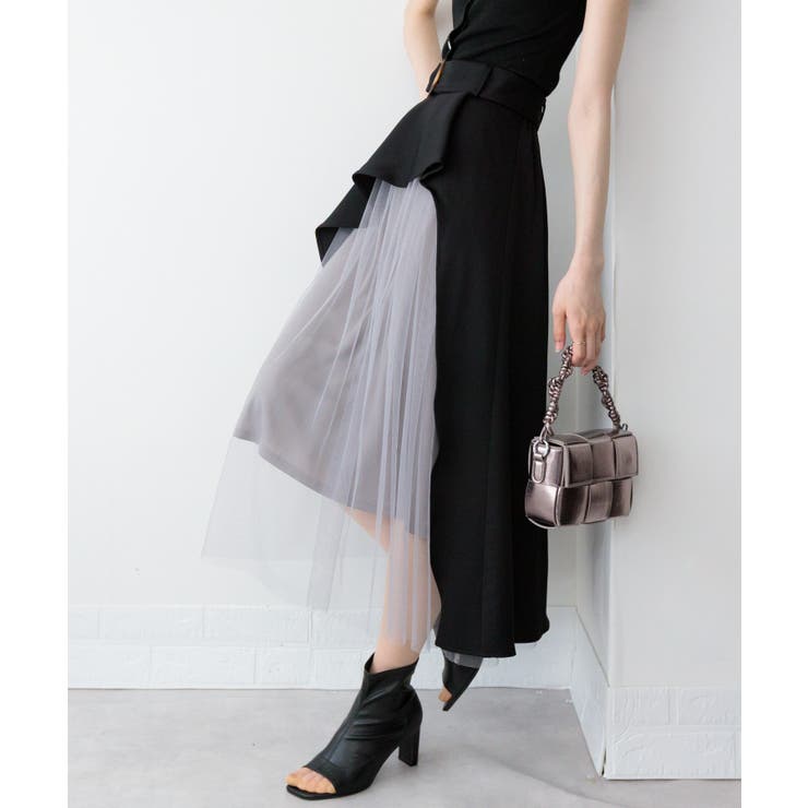 チュール使い アシンメトリー スカート | Pumpkin  Port | 詳細画像38 