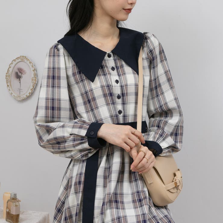 ギンガムチェック柄ワンピース | 衣料 | axes femme online shop