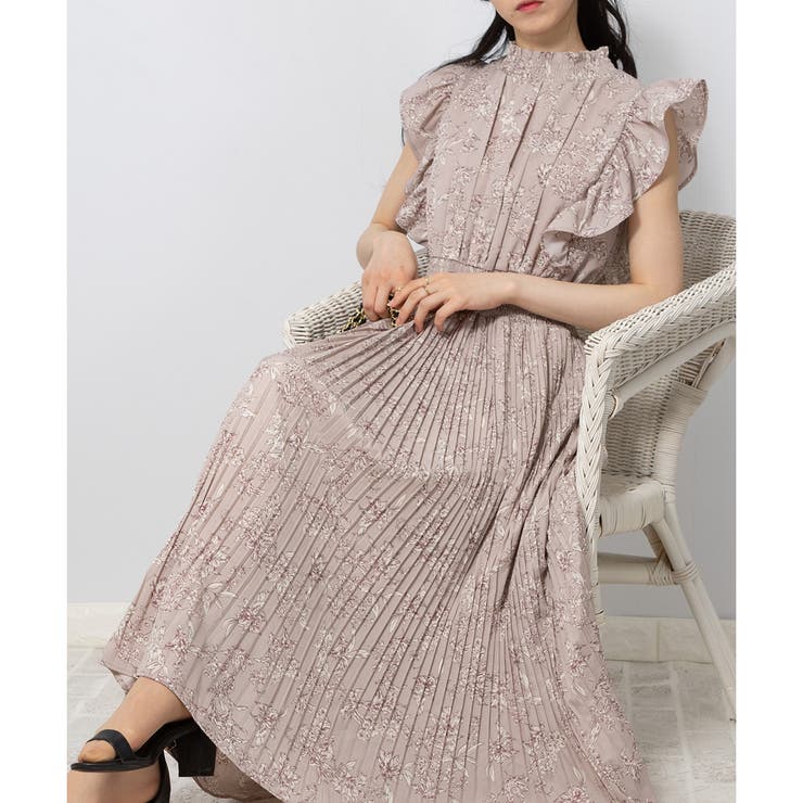 Bonpoint【新品タグ付き】花柄 フリル長袖 ワンピース 150cm14A フラワー柄フリルワンピース ロングワンピ ＆ LOVE CLOSET