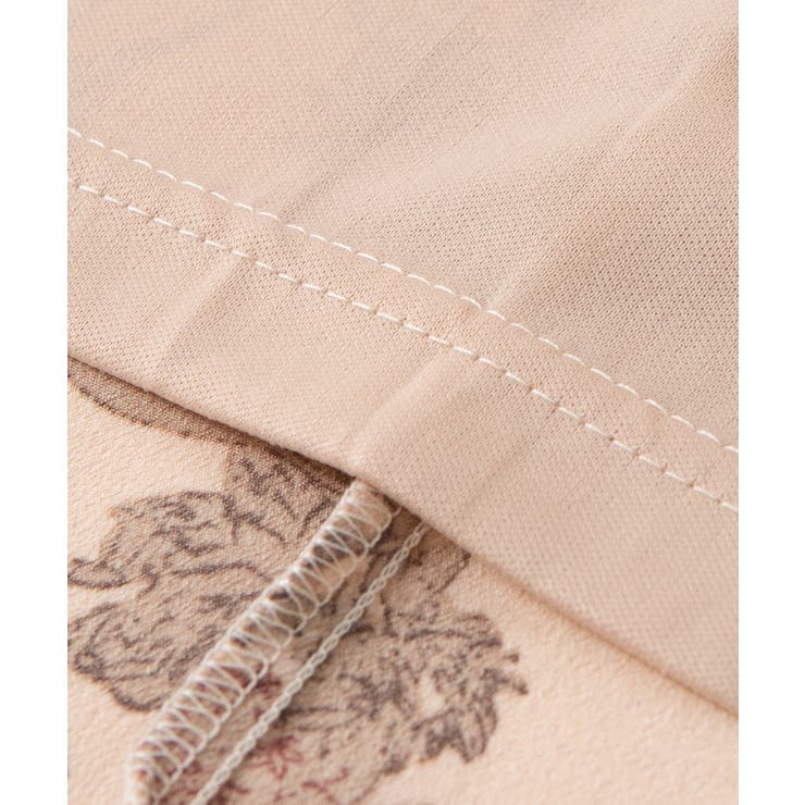 2枚フリルボリューム袖 ハイウエストリブ切替 花柄 ロングワンピース | Pumpkin  Port | 詳細画像22 