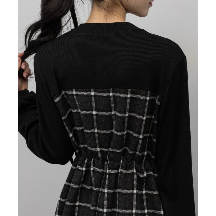 着物リメイク、ウエストドツキングシャツドレス （展示品 ◇着物 