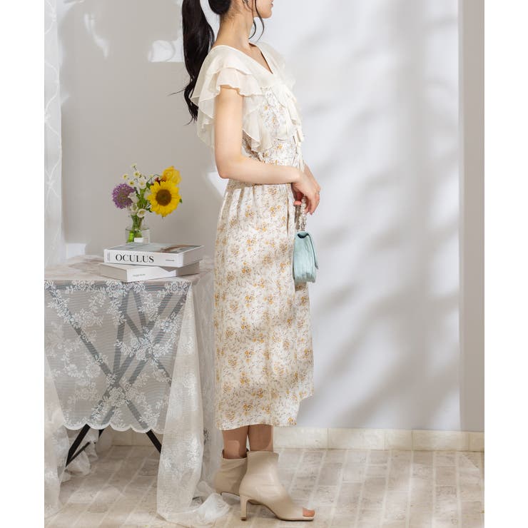 Jane Maple Fortune garden サイドリボンロングワンピース Jane Maple Fortune garden サイドリボンロングワンピース