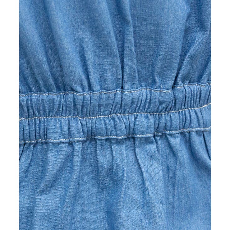 ストレッチ デニム リボンベルト 配色ステッチ ロングワンピース | Pumpkin  Port | 詳細画像36 