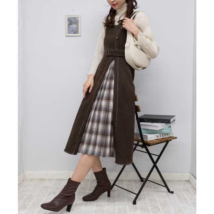 プリーツチェックワンピース – Boka nii