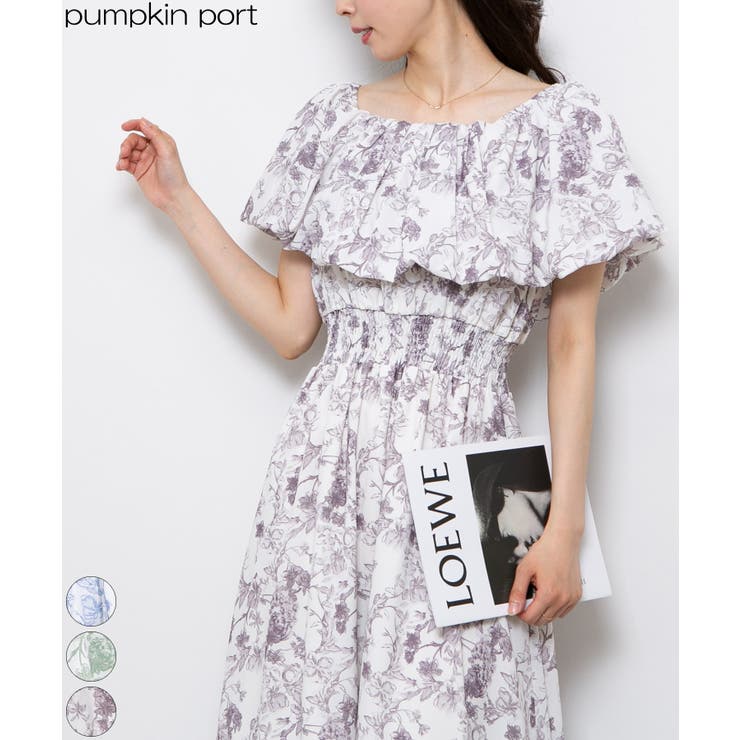 Laminak Floral Dress 花柄ワンピ　オフショル　2way Laminak Floral Dress 花柄ワンピ オフショル 2way