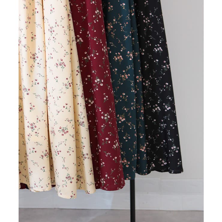 リボンベルト付 花柄 クレリック 半袖ワンピース | Pumpkin  Port | 詳細画像24 