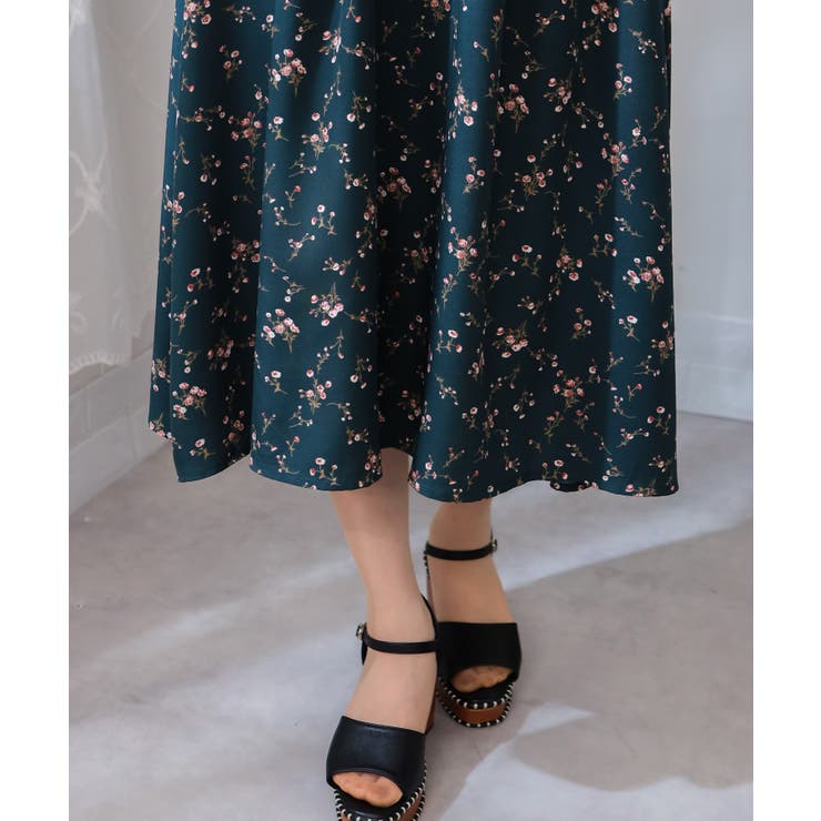 リボンベルト付 花柄 クレリック 半袖ワンピース | Pumpkin  Port | 詳細画像28 