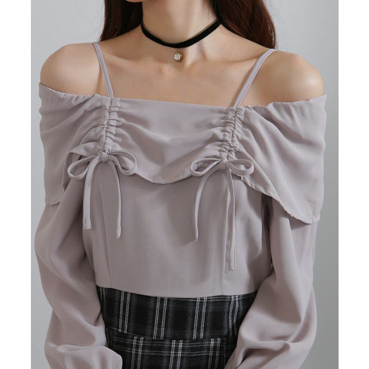 ダブルリボン ボリューム袖 ドッキングロングワンピース | Pumpkin  Port | 詳細画像25 