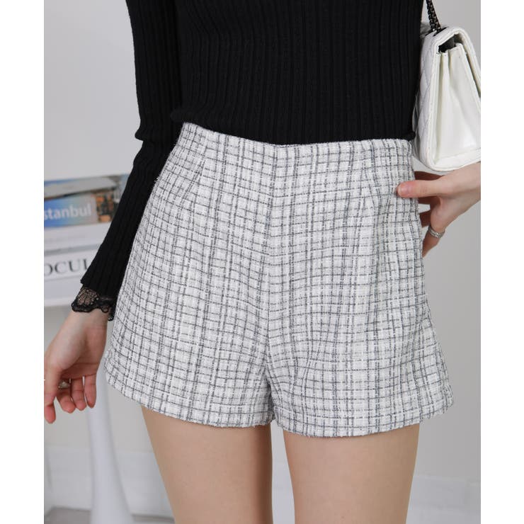 ファンシーツィード ショートパンツ | Pumpkin  Port | 詳細画像2 