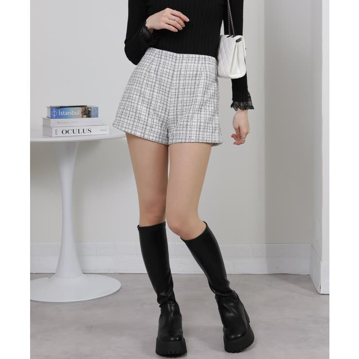 ファンシーツィード ショートパンツ | Pumpkin  Port | 詳細画像3 