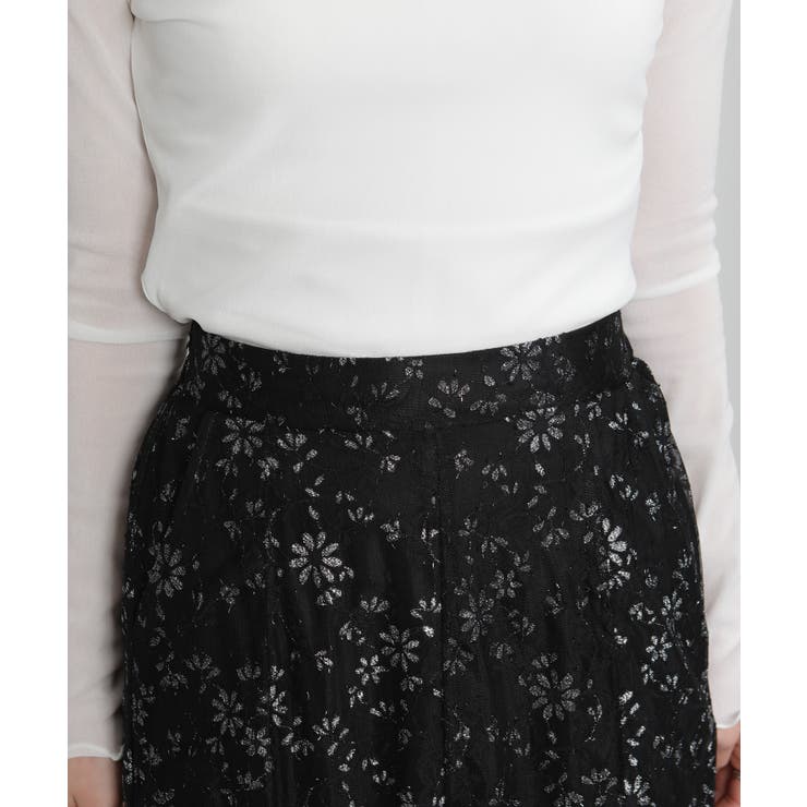 ラメ花柄 レース地 マーメイドロングスカート | Pumpkin  Port | 詳細画像27 