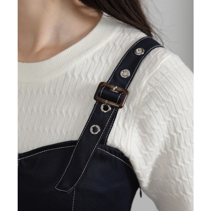 配色ステッチ マーメイド切替 キャミワンピース | Pumpkin  Port | 詳細画像29 