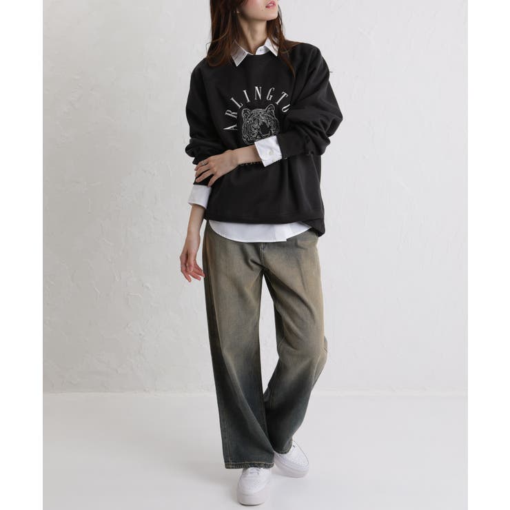 裏起毛TIGER刺繍 BIGサイズ スウェット トレーナー | Pumpkin  Port | 詳細画像18 