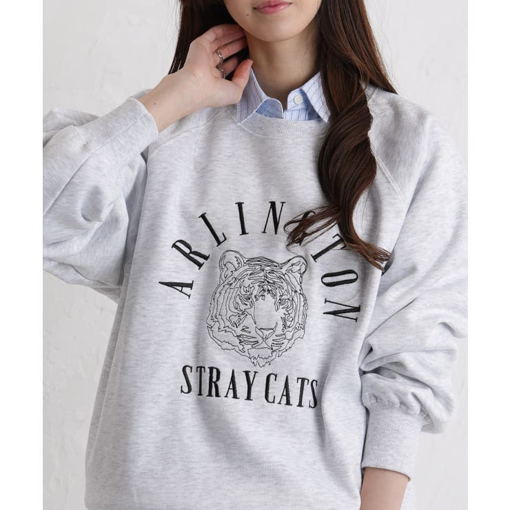 裏起毛TIGER刺繍 BIGサイズ スウェット トレーナー | Pumpkin  Port | 詳細画像2 