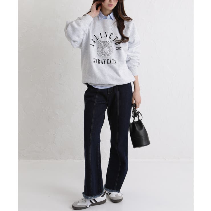 裏起毛TIGER刺繍 BIGサイズ スウェット トレーナー | Pumpkin  Port | 詳細画像9 