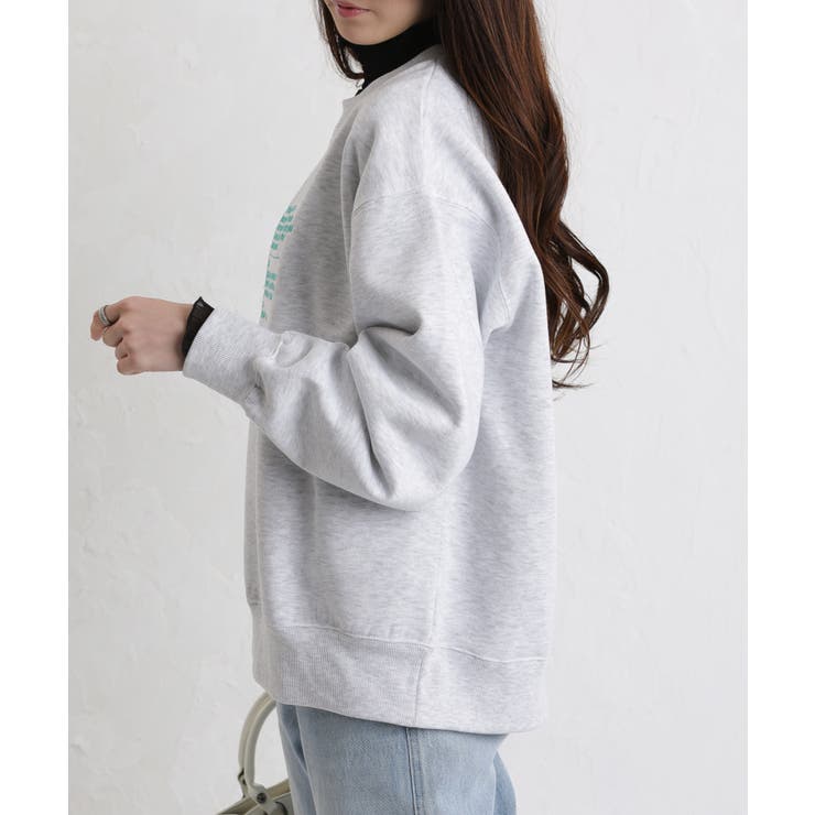 裏起毛 レターロゴ刺繍 BIGサイズ スウェットトレーナー | Pumpkin  Port | 詳細画像14 