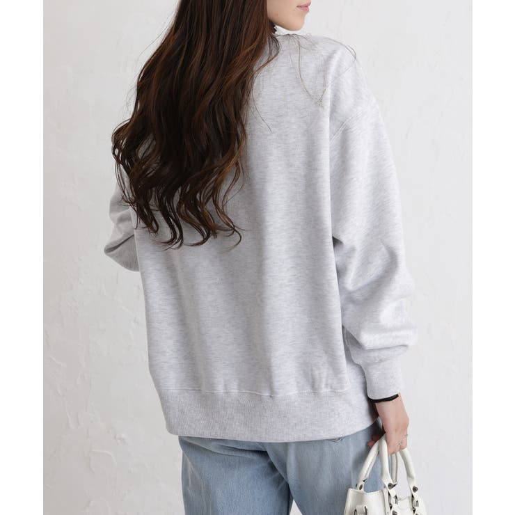 裏起毛 レターロゴ刺繍 BIGサイズ スウェットトレーナー | Pumpkin  Port | 詳細画像15 