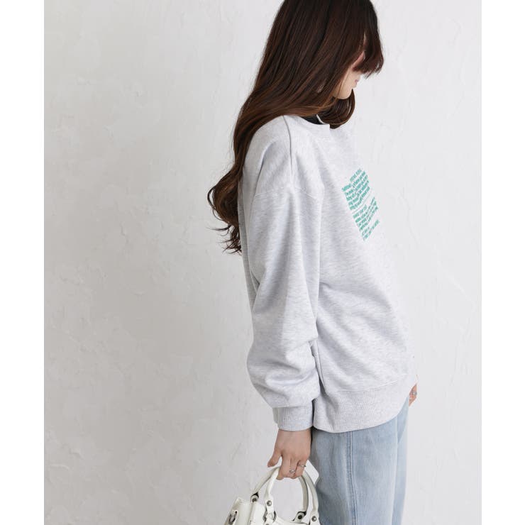 裏起毛 レターロゴ刺繍 BIGサイズ スウェットトレーナー | Pumpkin  Port | 詳細画像16 