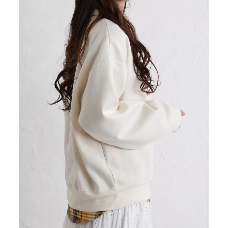 裏起毛 レターロゴ刺繍 BIGサイズ スウェットトレーナー | Pumpkin  Port | 詳細画像6 