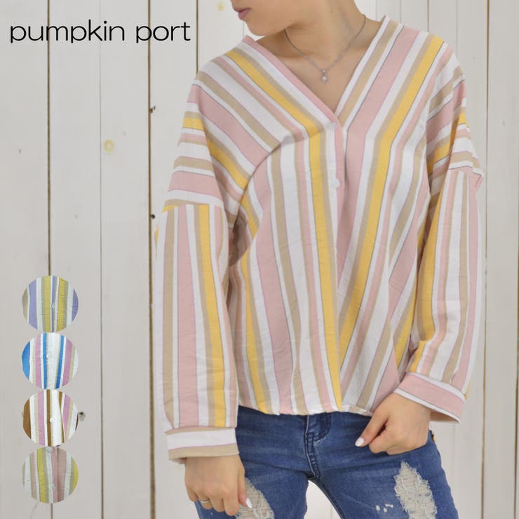 ストライプリバーシブルシャツ[品番：PPNW0000105]｜Pumpkin Port