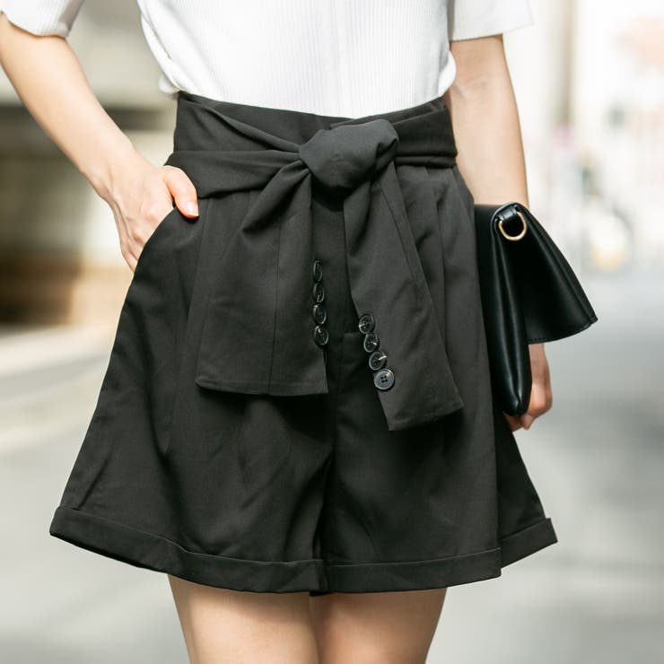 ポリエステルレーヨン腰巻き風ベルト付きスカパン 品番 Ppnw Pumpkin Port パンプキンポート のレディースファッション 通販 Shoplist ショップリスト