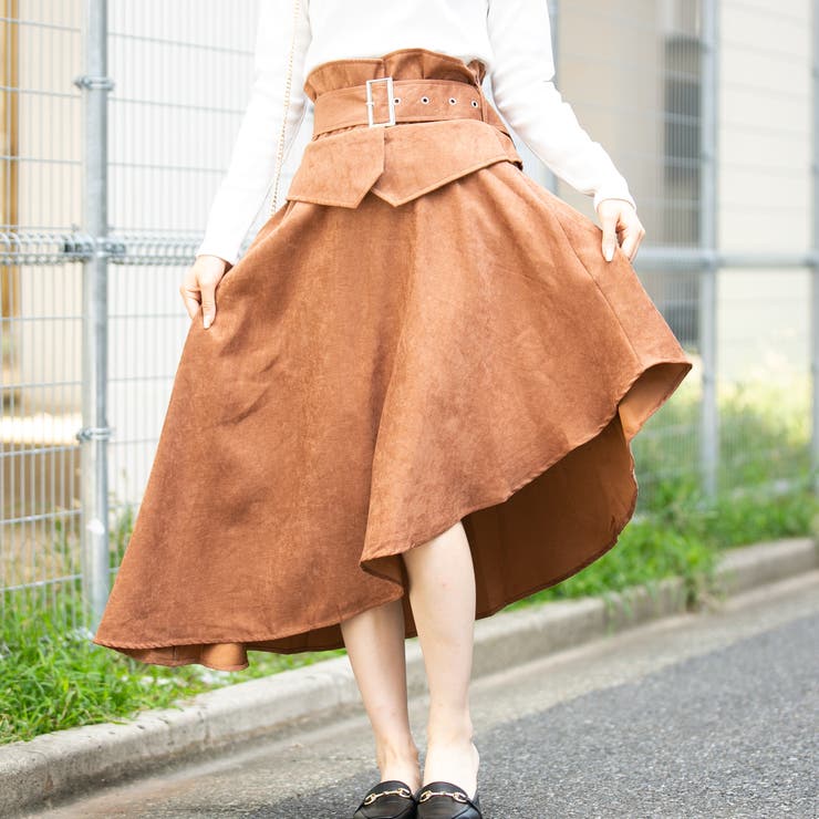 ミニスカートトレンチ風スカート