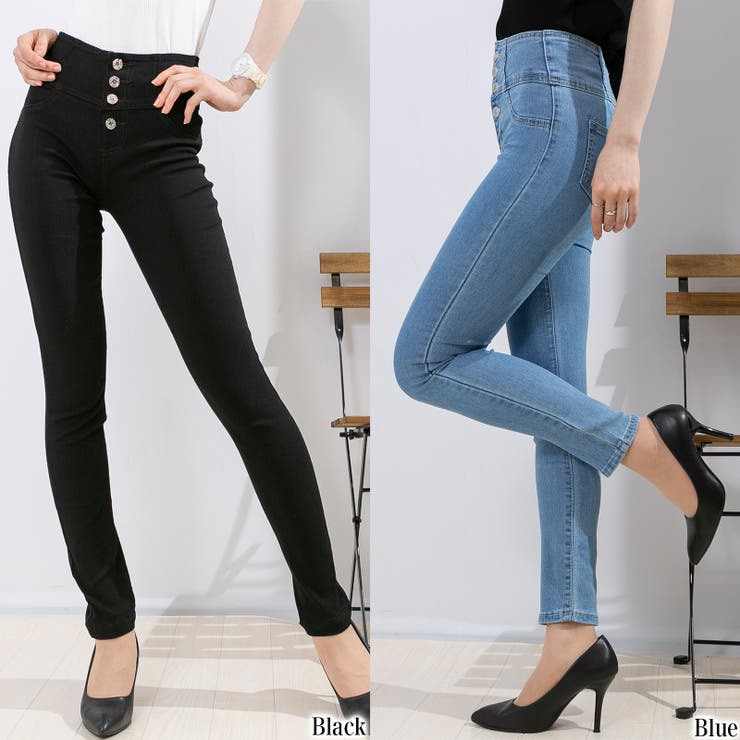 超ストレッチ美脚】美脚 スーパーストレッチ ハイウエスト