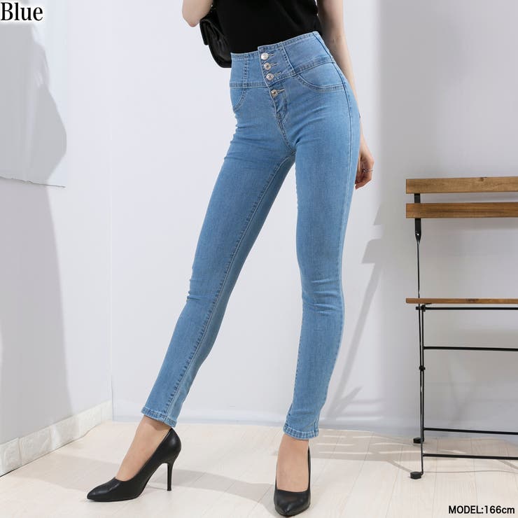 超ストレッチ美脚】美脚 スーパーストレッチ ハイウエスト