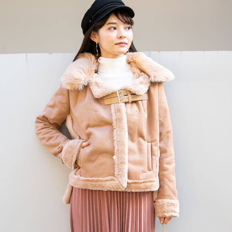 【即日発送可能】フェイクムートンコンパクトライダースジャケット セール】【累計販売枚数1万枚突破！】フェイクレザー×ボアフェイク