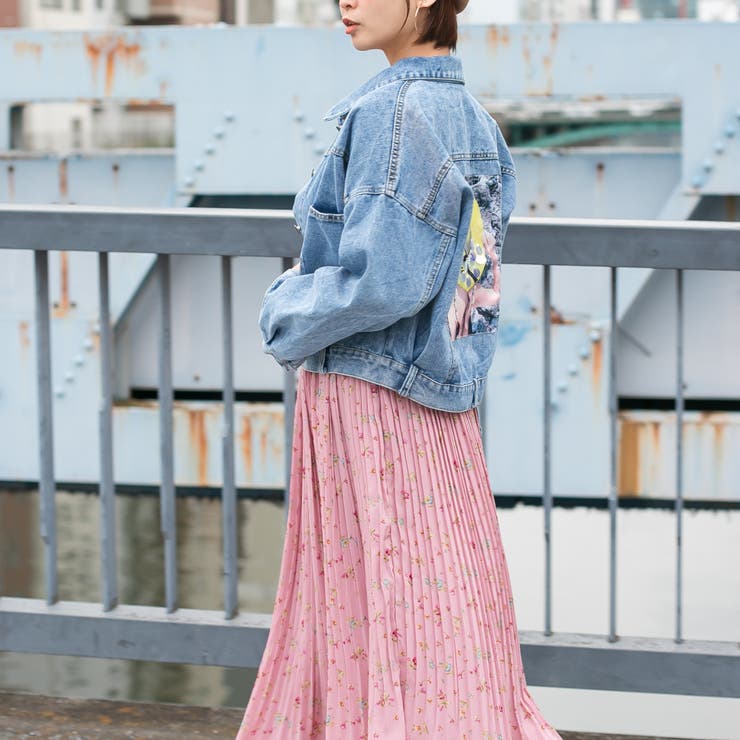 デニム バックフォトプリントGジャン[品番：PPNW0001312]｜Pumpkin