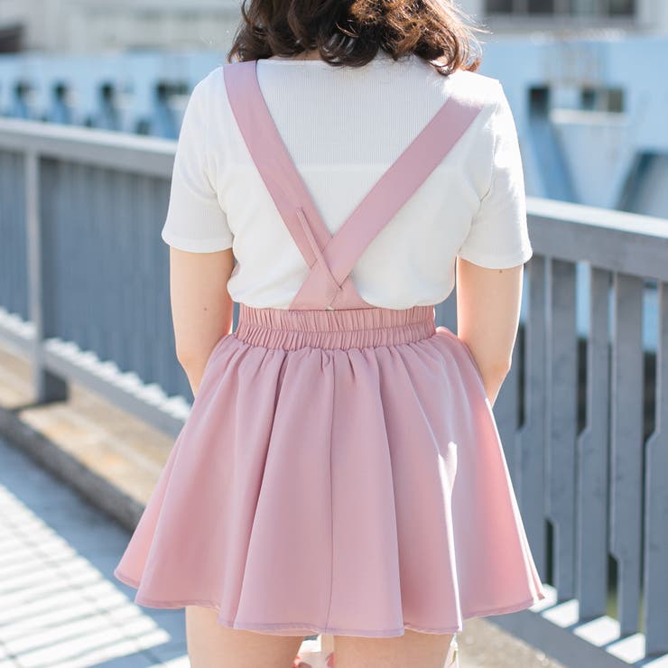 もちきんさま　専用　フロントポケットベロアミニスカート FL pink LIP SERVICE（リップサービス）｜ インナーSPT付きベロアフレア