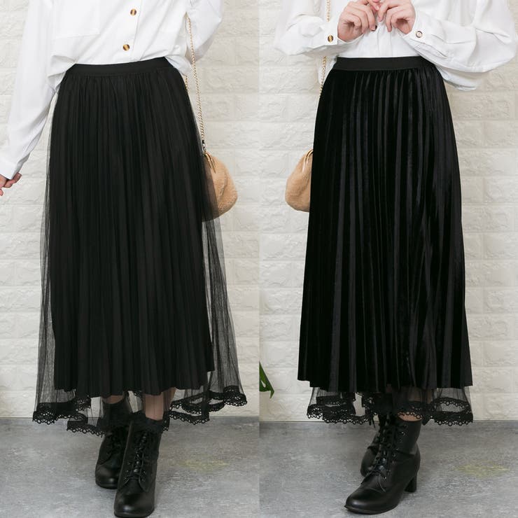 美品 PERNA ペルナ チュールストラップスカート ブラック M