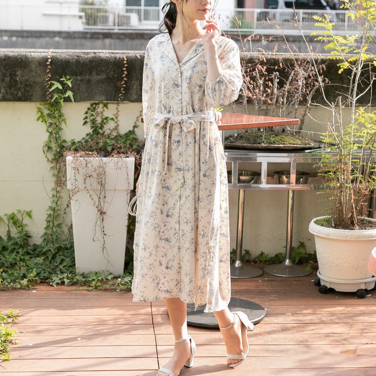 handmadeワンピース長袖YUWA花柄freeボルドーブラウン 楽天市場】ワンピース レディース 半袖 ワンピ 花柄 プリント