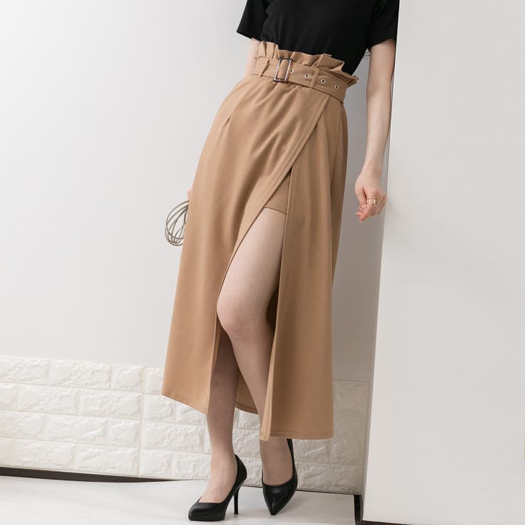 インナー ショーパン付き ロングスカート[品番：PPNW0002536