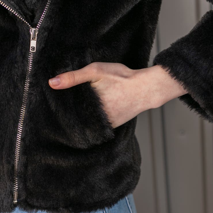 エコファー ライダースジャケット[品番：PPNW0003012]｜Pumpkin Port