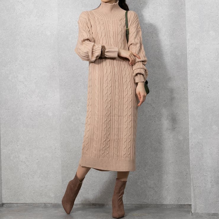 ケーブルニット ロングワンピース | Pumpkin  Port | 詳細画像2