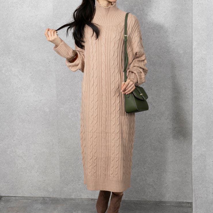 ケーブルニット ロングワンピース | Pumpkin  Port | 詳細画像5