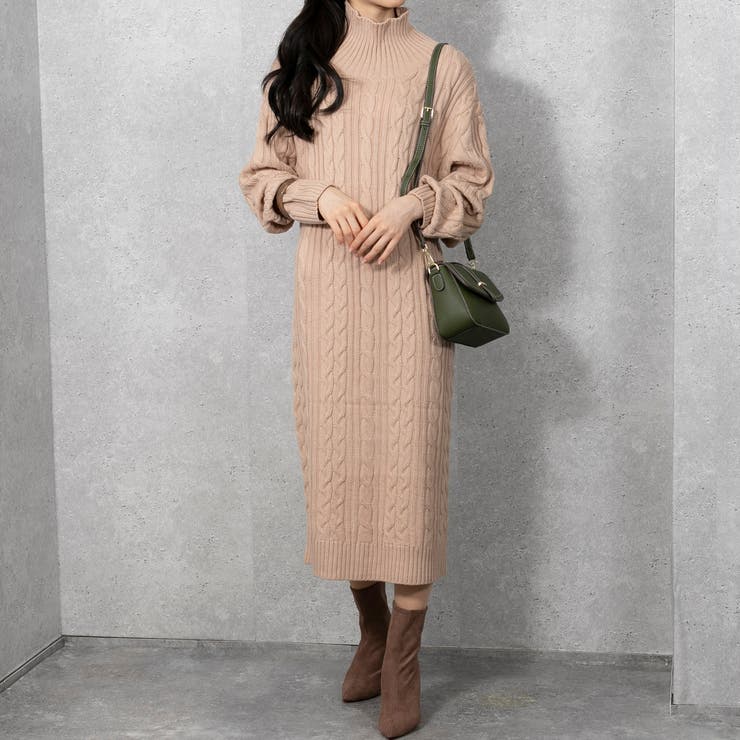 ケーブルニット ロングワンピース | Pumpkin  Port | 詳細画像6