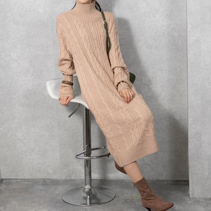 ケーブルニット ロングワンピース | Pumpkin  Port | 詳細画像8