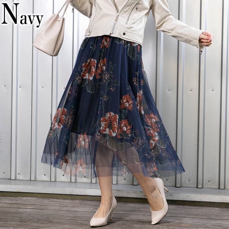 限定コラボ【23SS】MARNI リネン プリーツスカート 花柄 38 【公式通販】