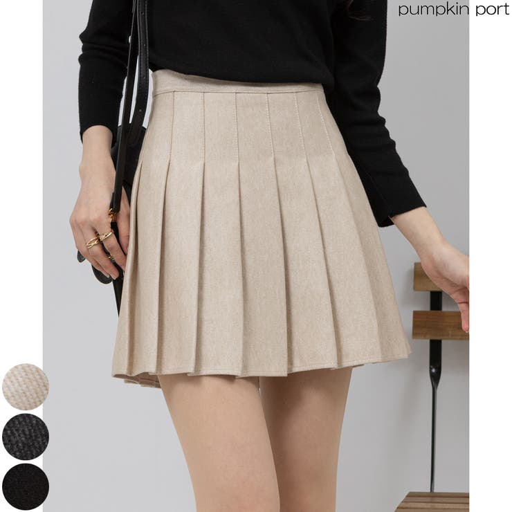 インパン付 プリーツミニスカート[品番：PPNW0003477]｜Pumpkin