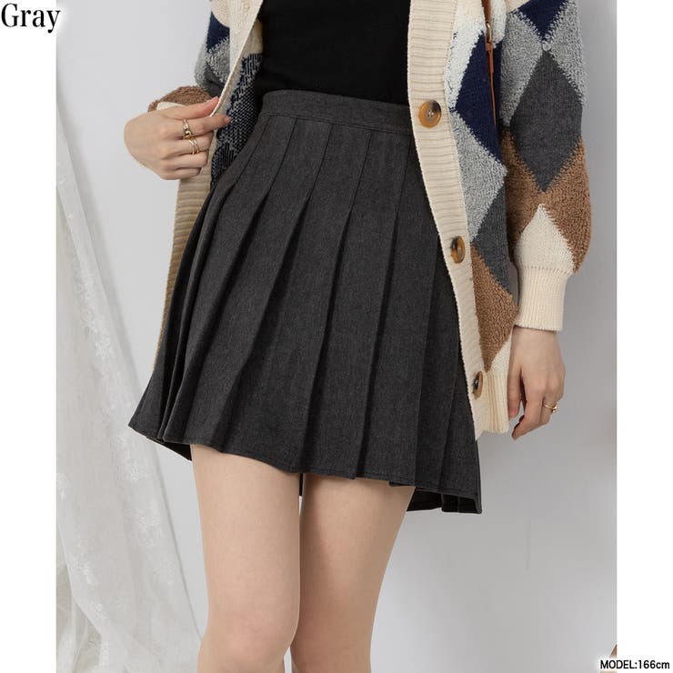 インパン付 プリーツミニスカート[品番：PPNW0003477]｜Pumpkin