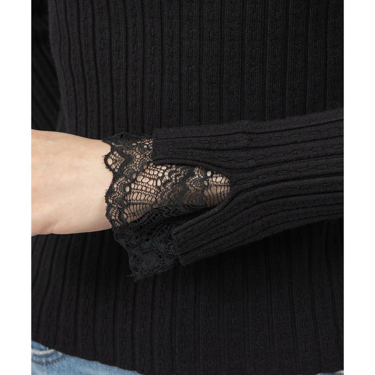 レースレイヤード タートルネック[品番：PPNW0003513]｜Pumpkin Port