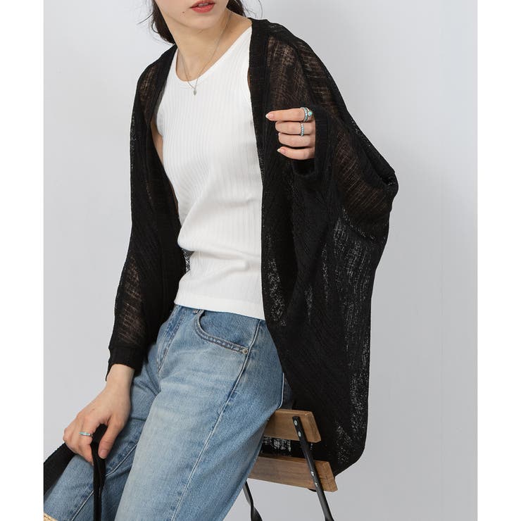 透かしニットソー モモンガカーディガン | Pumpkin  Port | 詳細画像25 