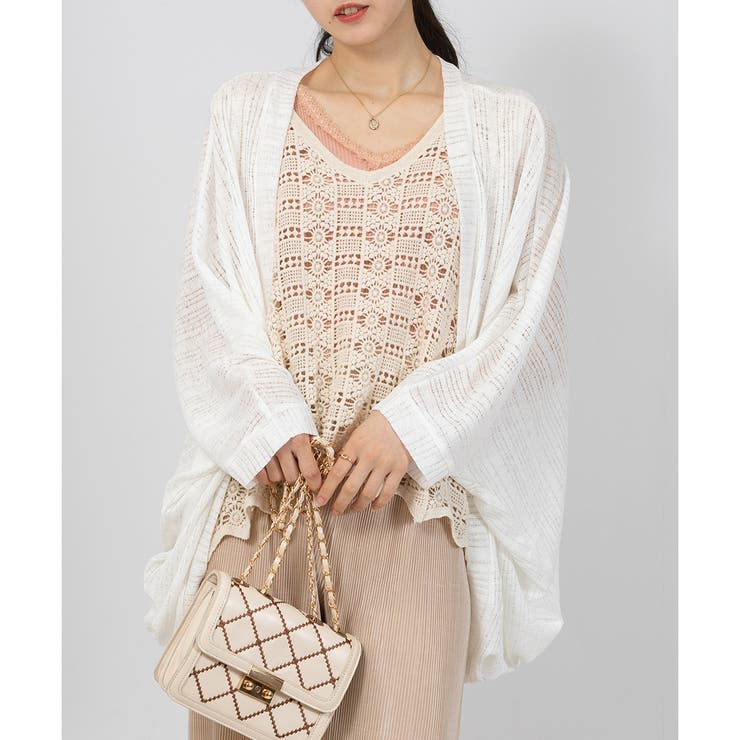 透かしニットソー モモンガカーディガン | Pumpkin  Port | 詳細画像3 